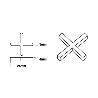 DTA Cross Spacer (pkt 500) 3mm